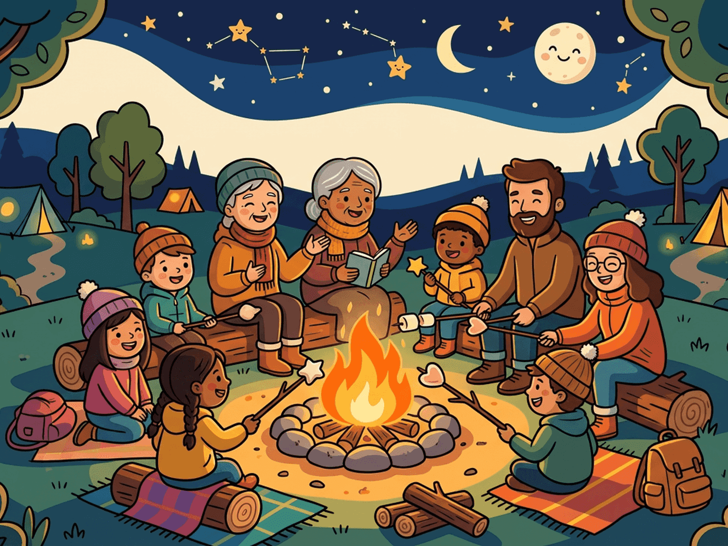 Circles of light and language