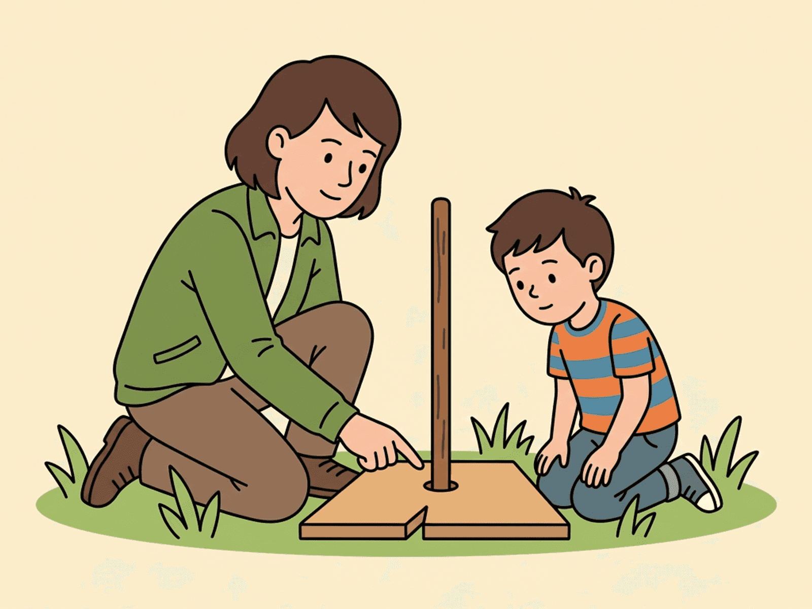 Step 3: Cut the notch, seat the spindle, and brace the board