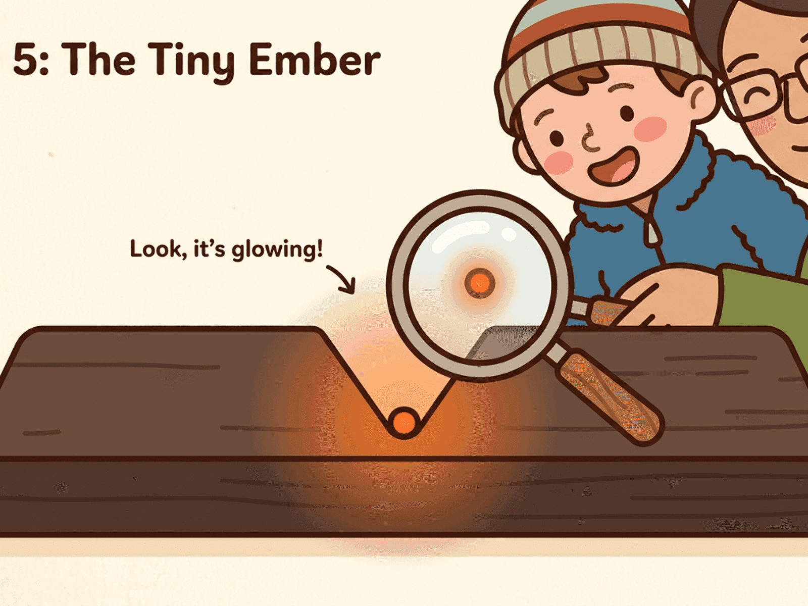 Step 5: Look for a coal, not a theatrical spark